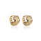 Brinco argola de click trançada com zircônias Folheado Gold 18k