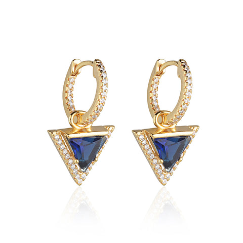Brinco Argola Lina com Zircônias Gold 18K