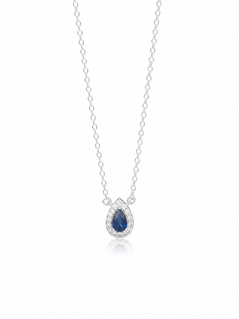 Colar Gota Prata 925 com Zircônia