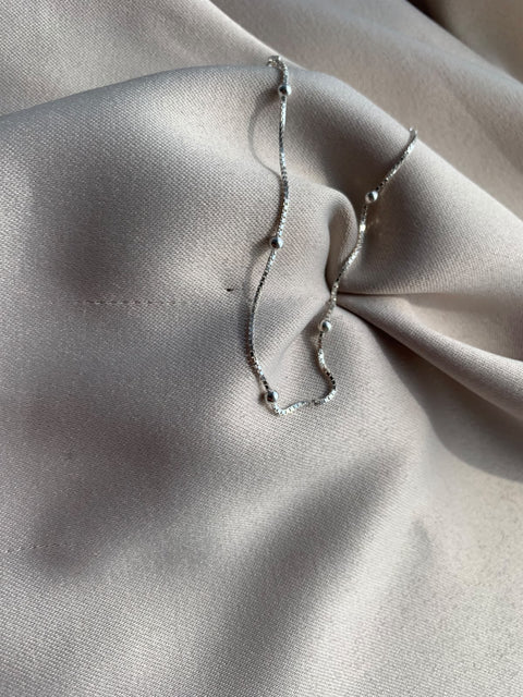 Pulseira de Prata 19mm Veneziana com Bolinhas 18,50cm