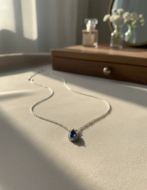 Colar Gota Prata 925 com Zircônia