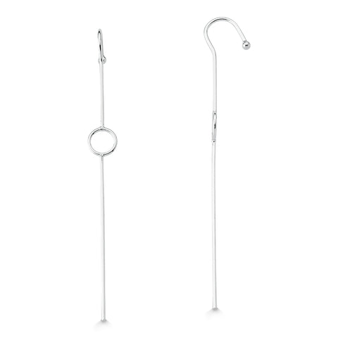 Piercing de Prata Transversal Círculo