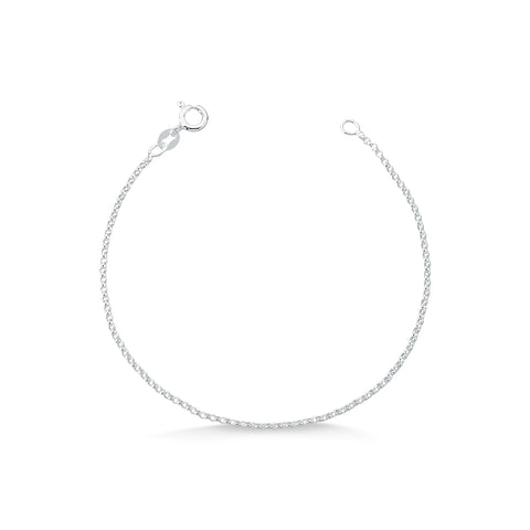 Pulseira Rolo' Tondo 18mm em Prata Elo Português 18cm