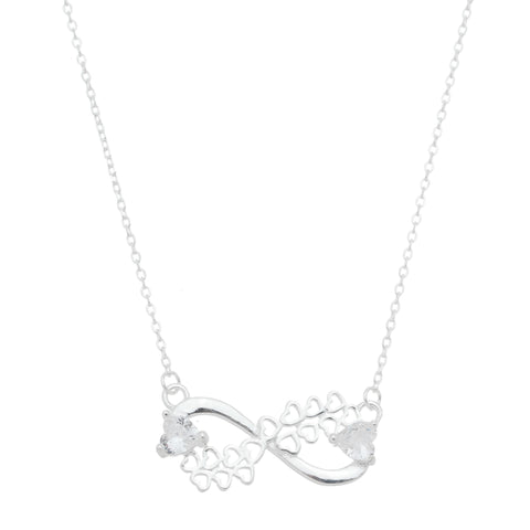 Colar de Prata Infinito com Zircônias Cristal