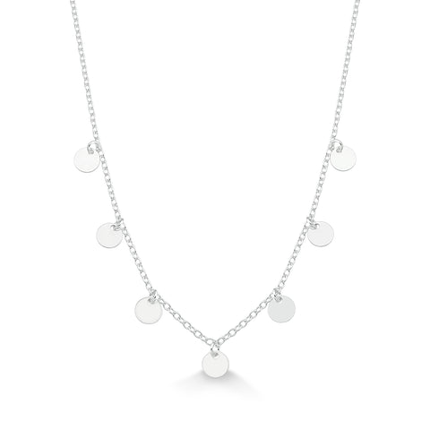 Choker em Prata com Pingentes Círculos