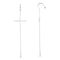 Piercing de Prata Transversal Cruz
