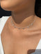 Choker em Prata com Ponto de Luz e Triângulos em Zircônia Cristal