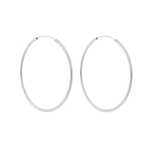 Brinco De Prata Argola Lisa 25mm (2º Furo)
